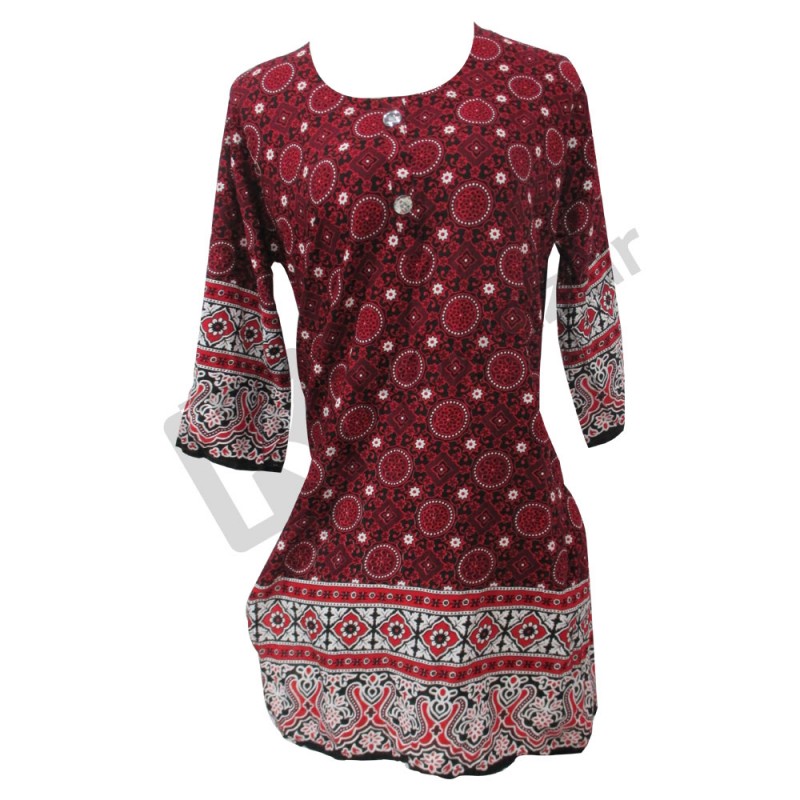 Red Ladies Printed Kurti 80x80 (KL7860251270)