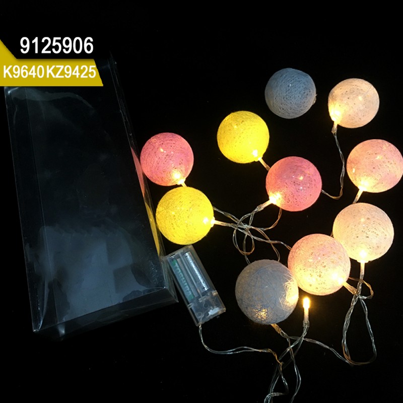 Small Colorful Thread Balls Lights