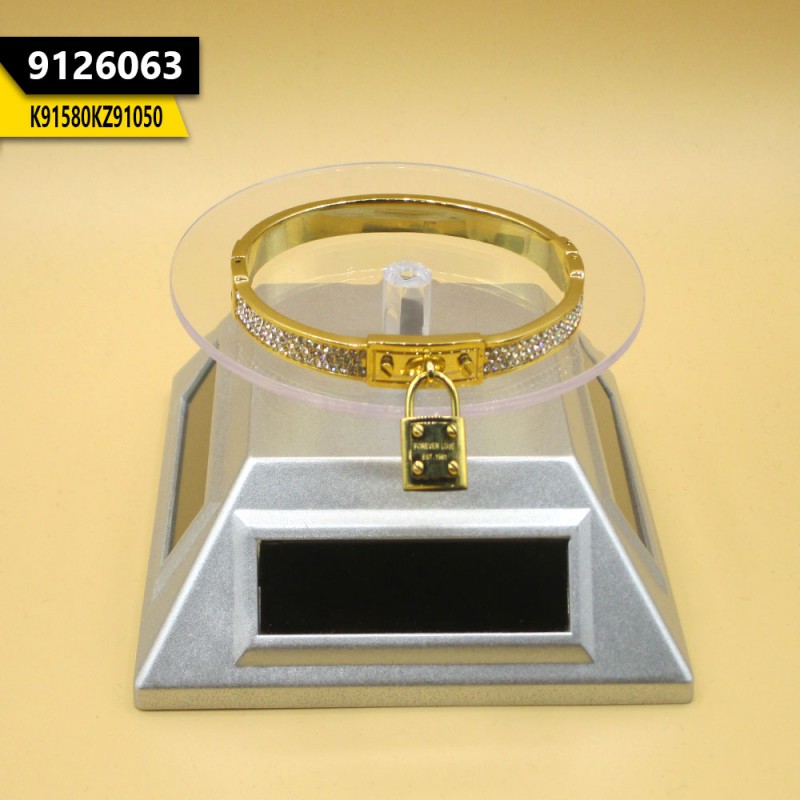 Pad Lock Golden Charm Cuff Bracelet Forever Love