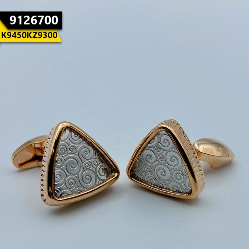 2021 Men's Cufflink R.Gold N Silver Triangle