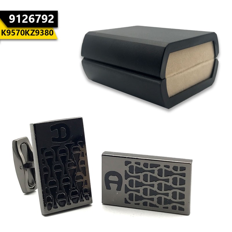 Elegant Men's Cufflinks Aigner A Black