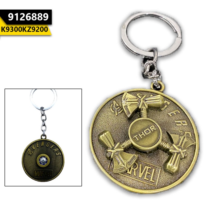 Spinner Keychains Thor Hammer Gold