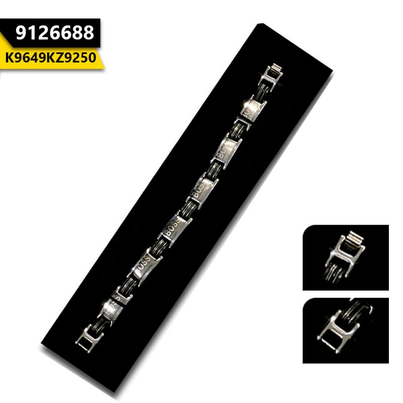 Men's  Bracelet Boss Black Silver