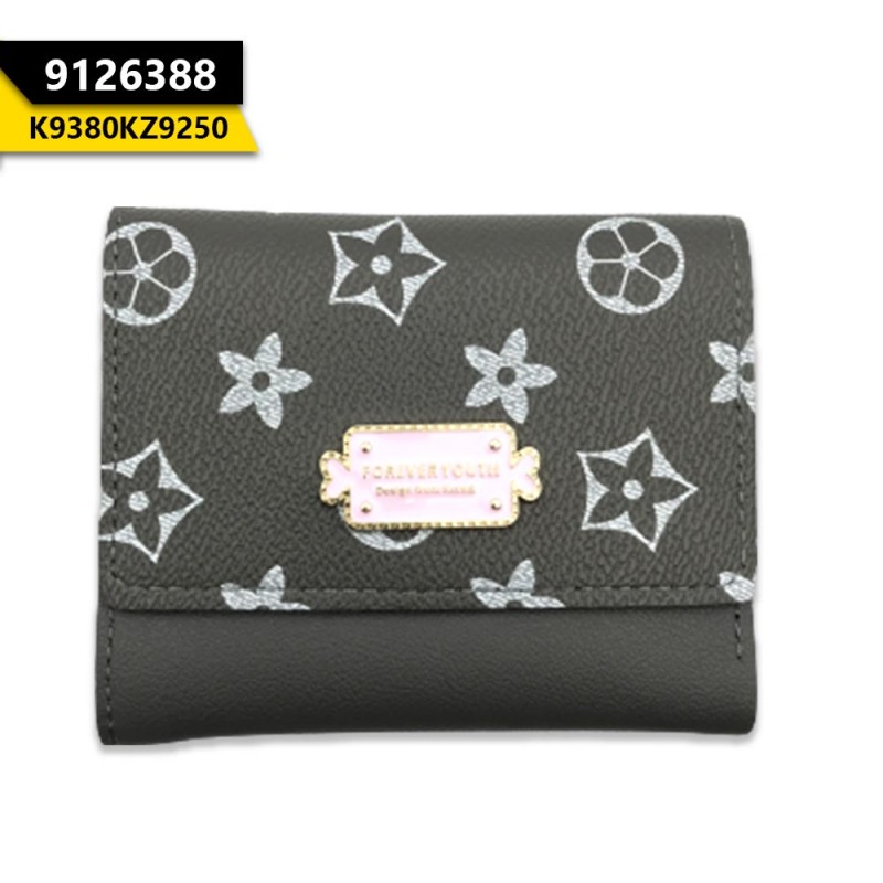 Forever Youth Small Wallet Dark Grey Print