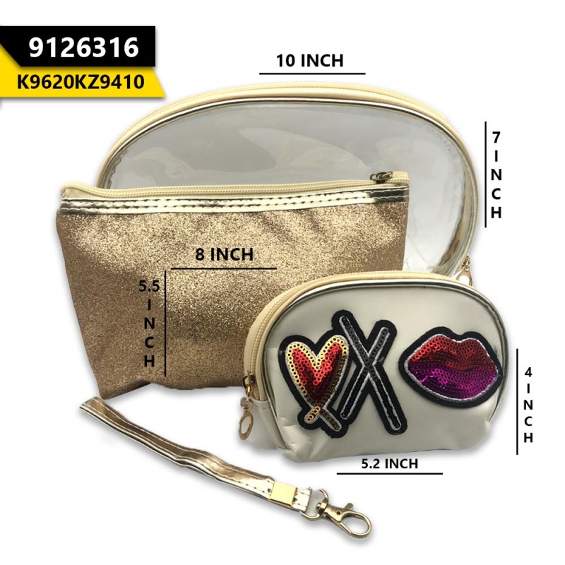 Vanity Pouch 3in1 White