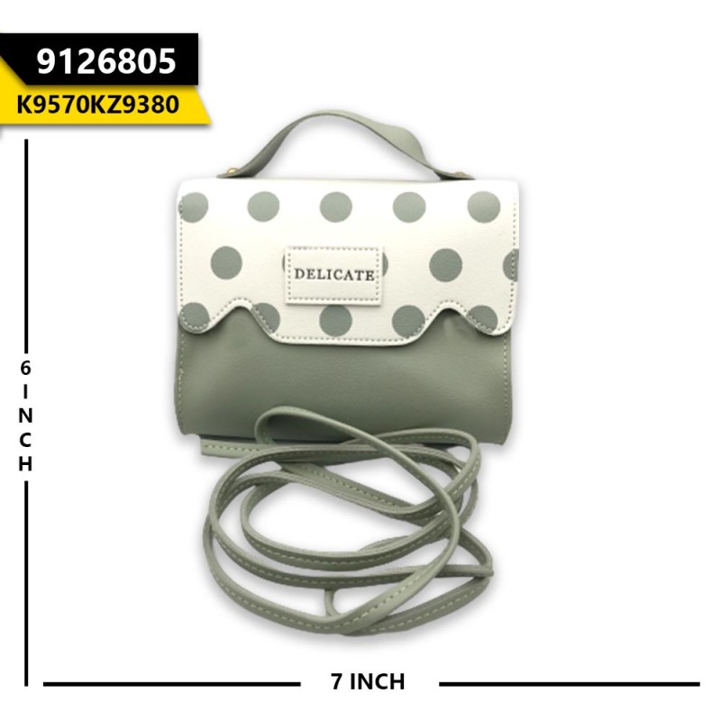 Womens Mobile Pouch (Horizontal) Polka Dot Grey