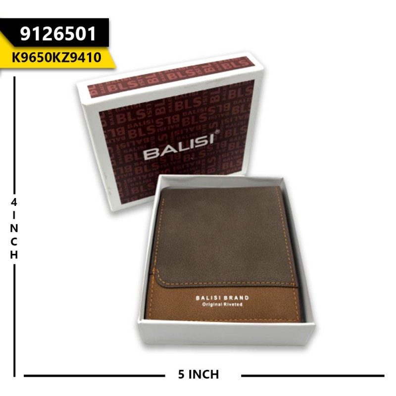 Balisi Men's Wallet 2 Tone Brown