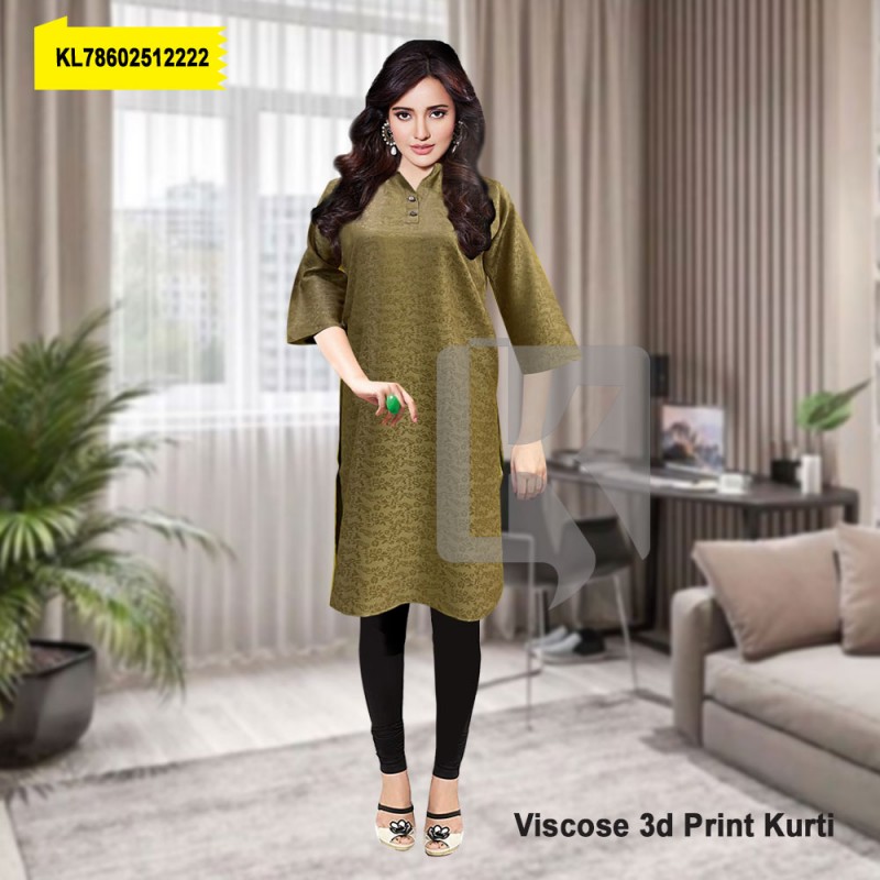 Viscose 3-D Print Brown With Tights