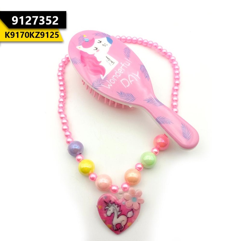 Kids Necklace Light Pink With L.Pink H.Brush