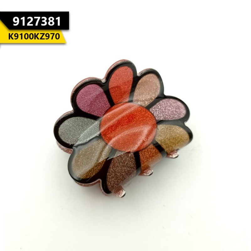Shiny Printed Flower Catcher Multi Color Red