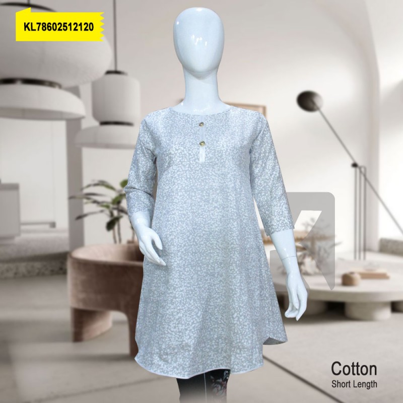 Cotton Short Length Printed Stitched Kurti