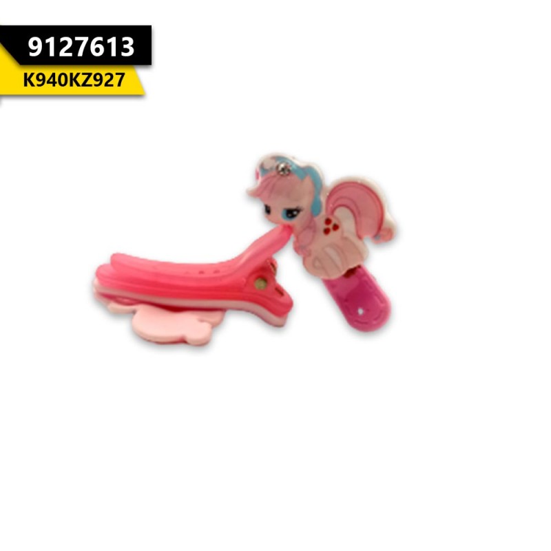 Kids Mini Lite Pink Pony D.Pink Clip (1 Pair)