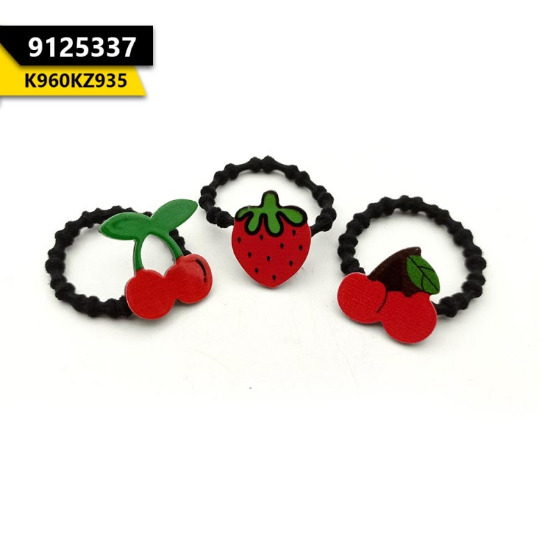 Kids Rubber Ties Cherries (Pack Of 3)