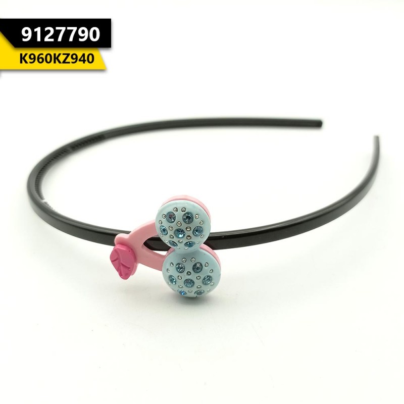 Kids Black Hair Bands Cherries Design