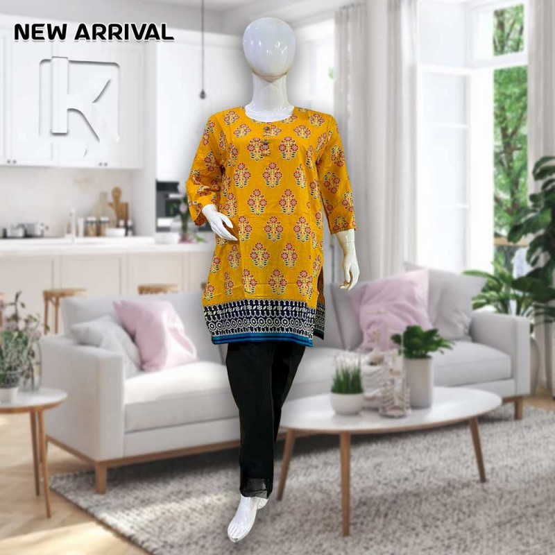 Printed Stitched Lawn Kurti  (Kl2146)