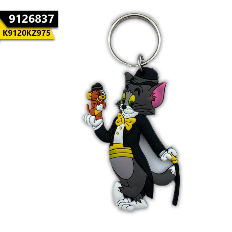 SILICONE KEYCHAINS TOM&JERRY CAP