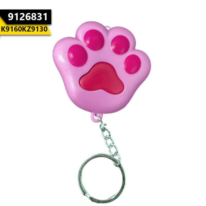 Cat paw Light & Sound Pink Keychain