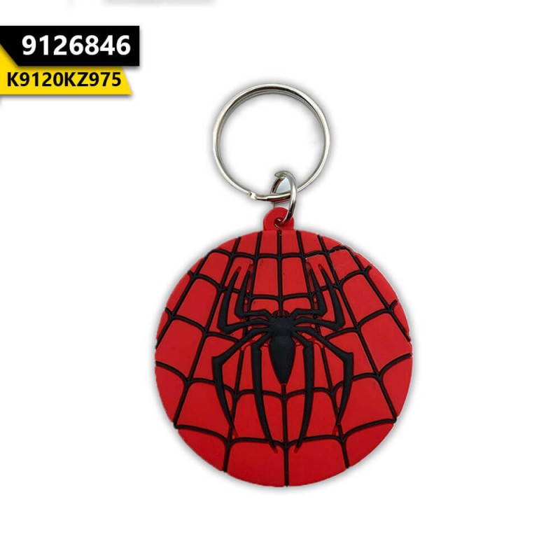 Spiderman Logo Silicon Keychain
