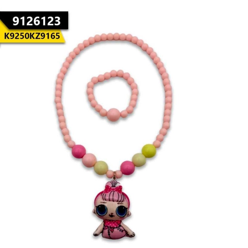 Kids Lightning Necklace Lol Doll Pink