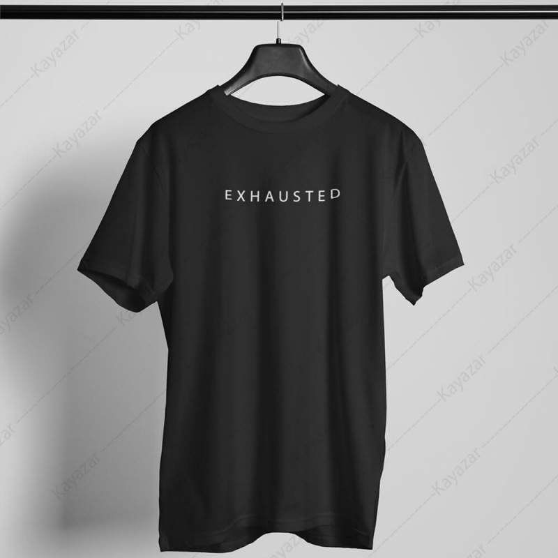 Men's T-Shirt Exhausted (Permanent Print)