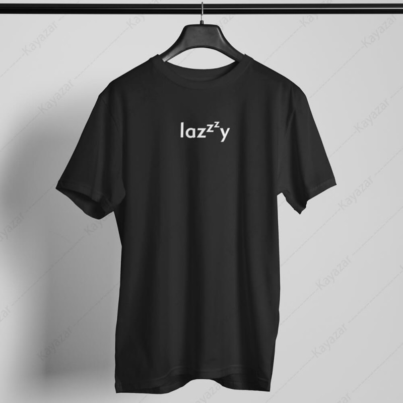 Men's T-Shirt Round Neck Lazzy (Permanent Print)