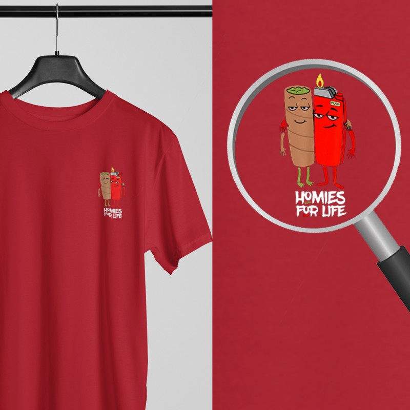 Men's T-Shirt Homies For Life (Permanent Print)