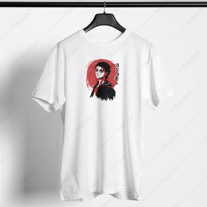 Men's T-Shirt Round Neck Erean Yeager-2 (Permanent Print)
