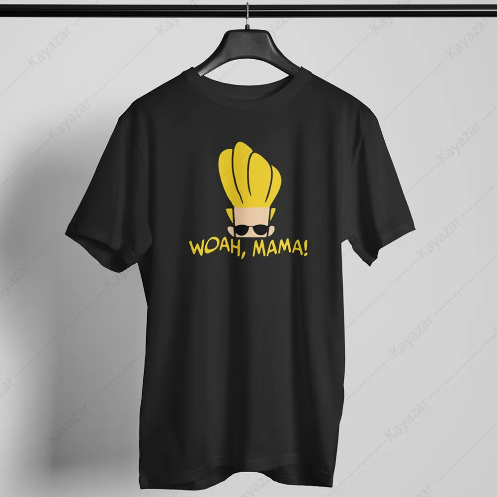 Men's T-Shirt Round Neck Johnny-Bravo (Permanent Print)