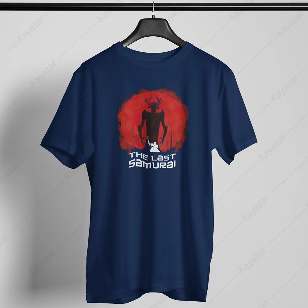 Men's T-Shirt Round Neck Last Samurai (Permanent Print)