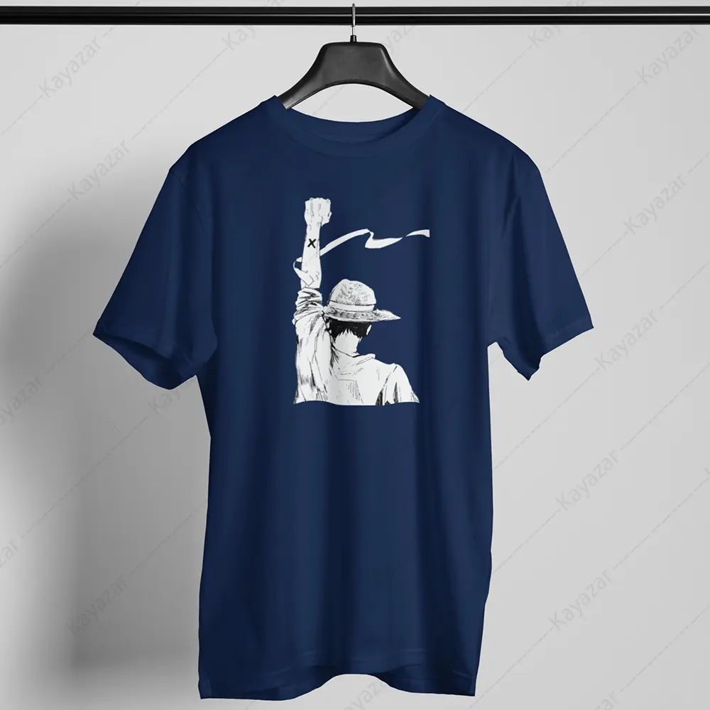 Men's T-Shirt Round Neck Luffy (Permanent Print)