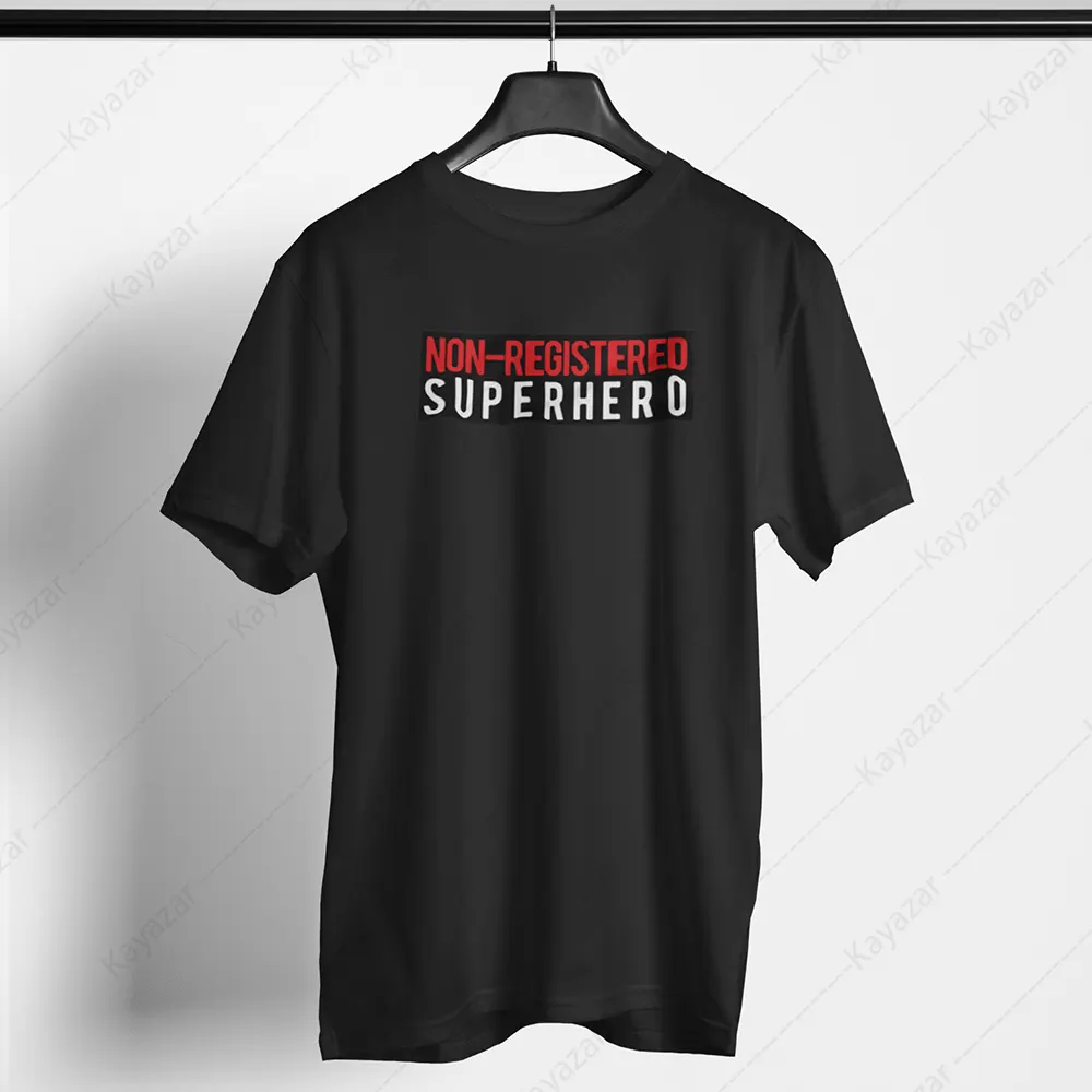Men's T-Shirt Round Neck SuperHero (Permanent Print)
