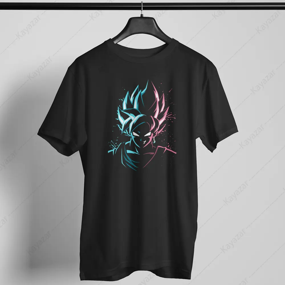 Men's T-Shirt Round Neck Goku-01 (Permanent Print)
