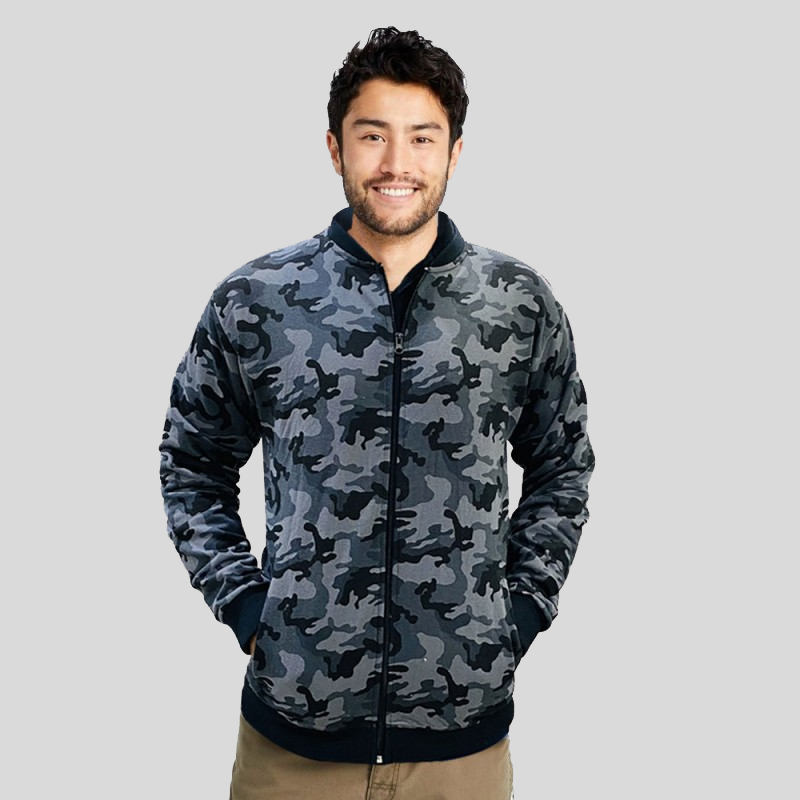 Zipper Jacket For Men Camouflage (Fleece Stuff)
