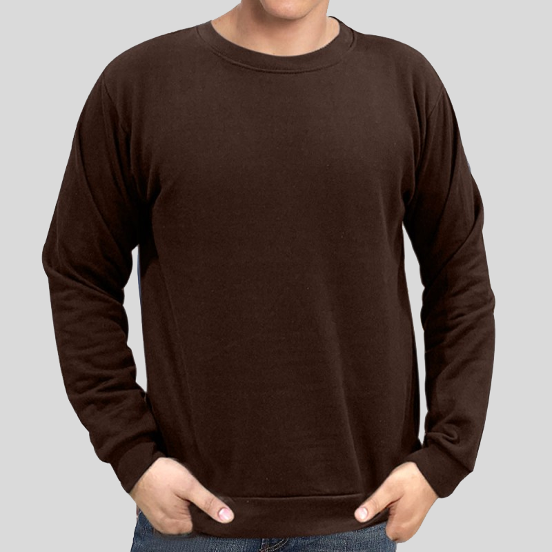 Sweatshirts For Men Brown (Fleece Stuff)