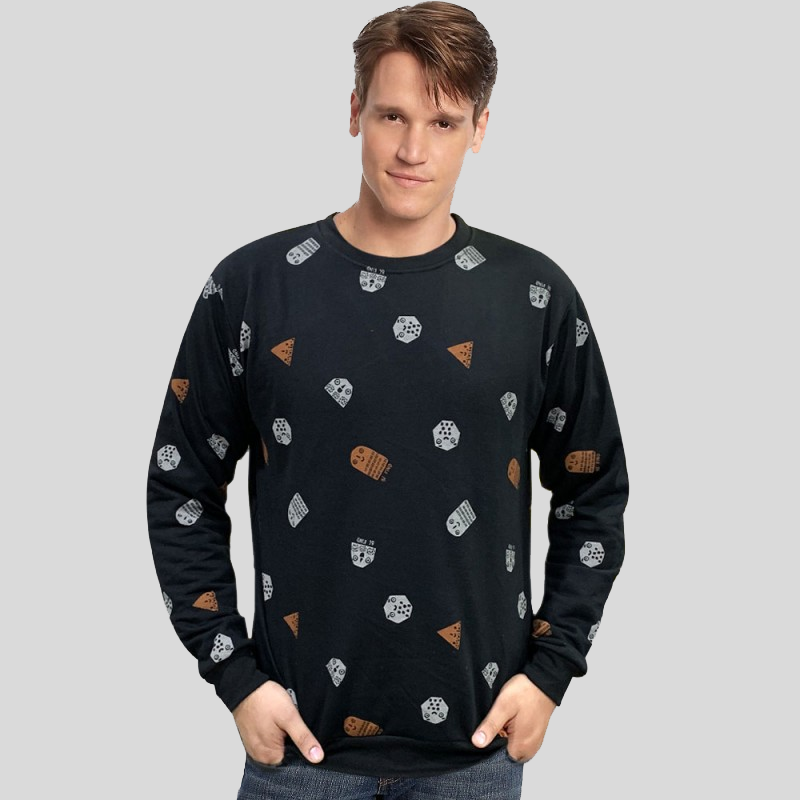 Black Printed Sweatshirts for Men (Soft Fleece Stuff)