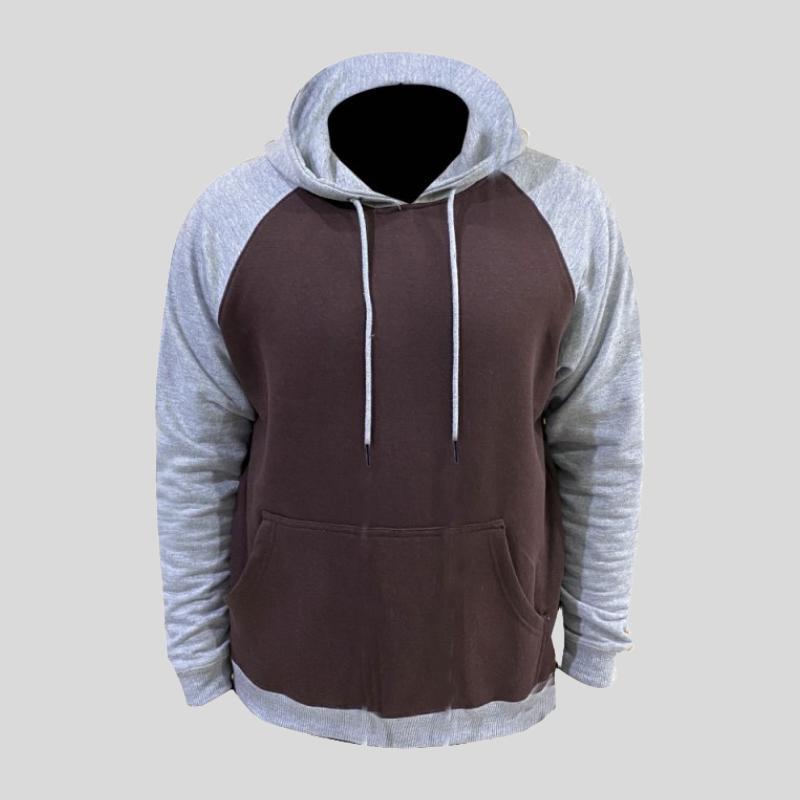 Multi Colour Hoodies for Men's Heather Grey / Brown