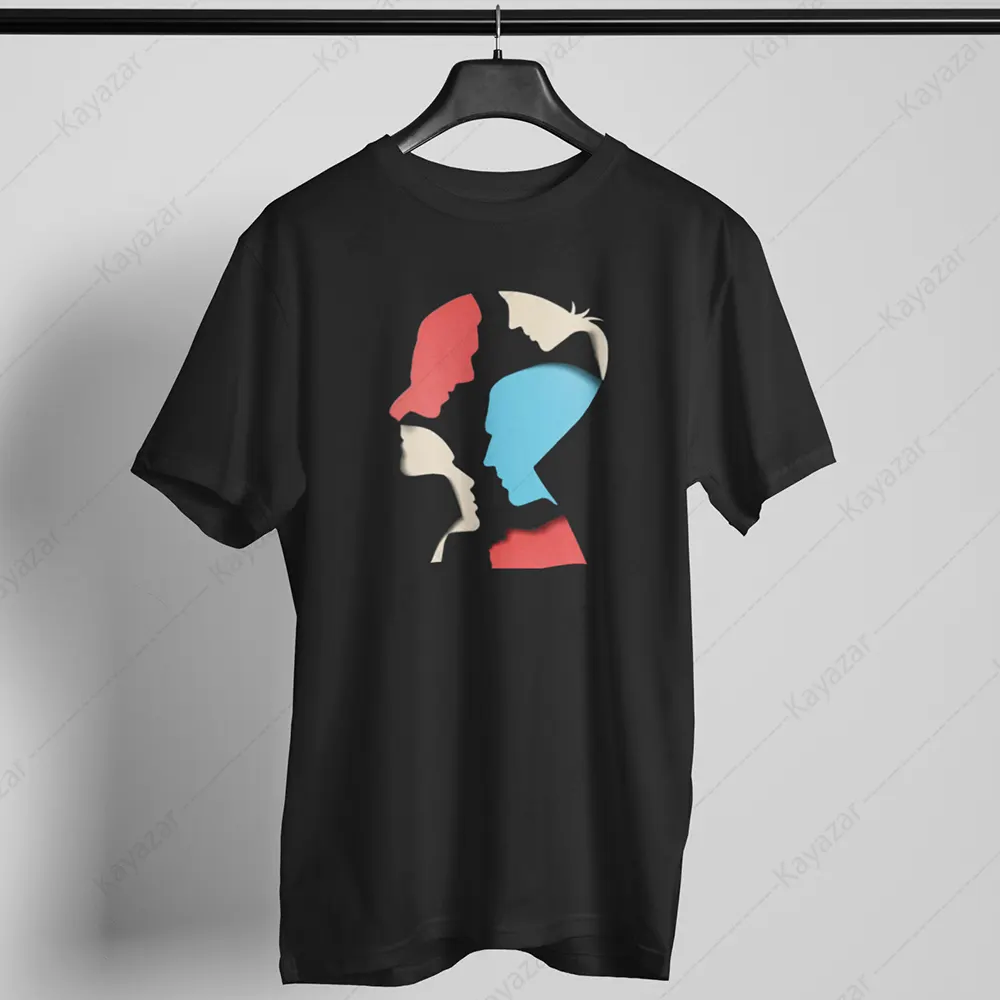Men's T-Shirt Round Neck Human-Colours (Permanent Print)