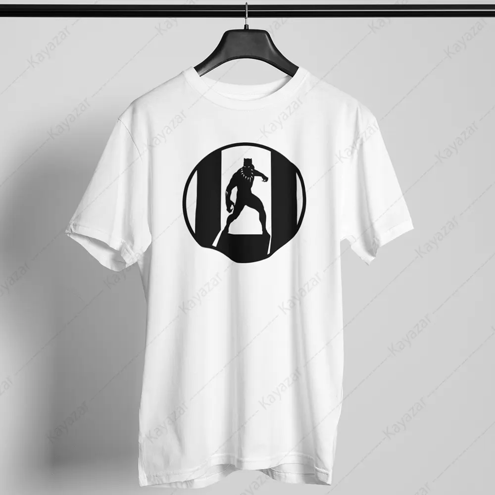 Men's T-Shirt Round Neck Black-Batman (Permanent Print)