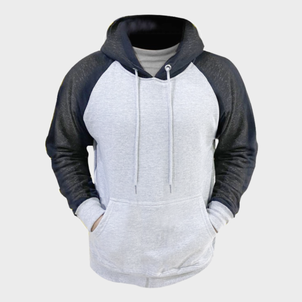 Multi Colour Hoodies for Men's Heather Grey / Charcoal Grey