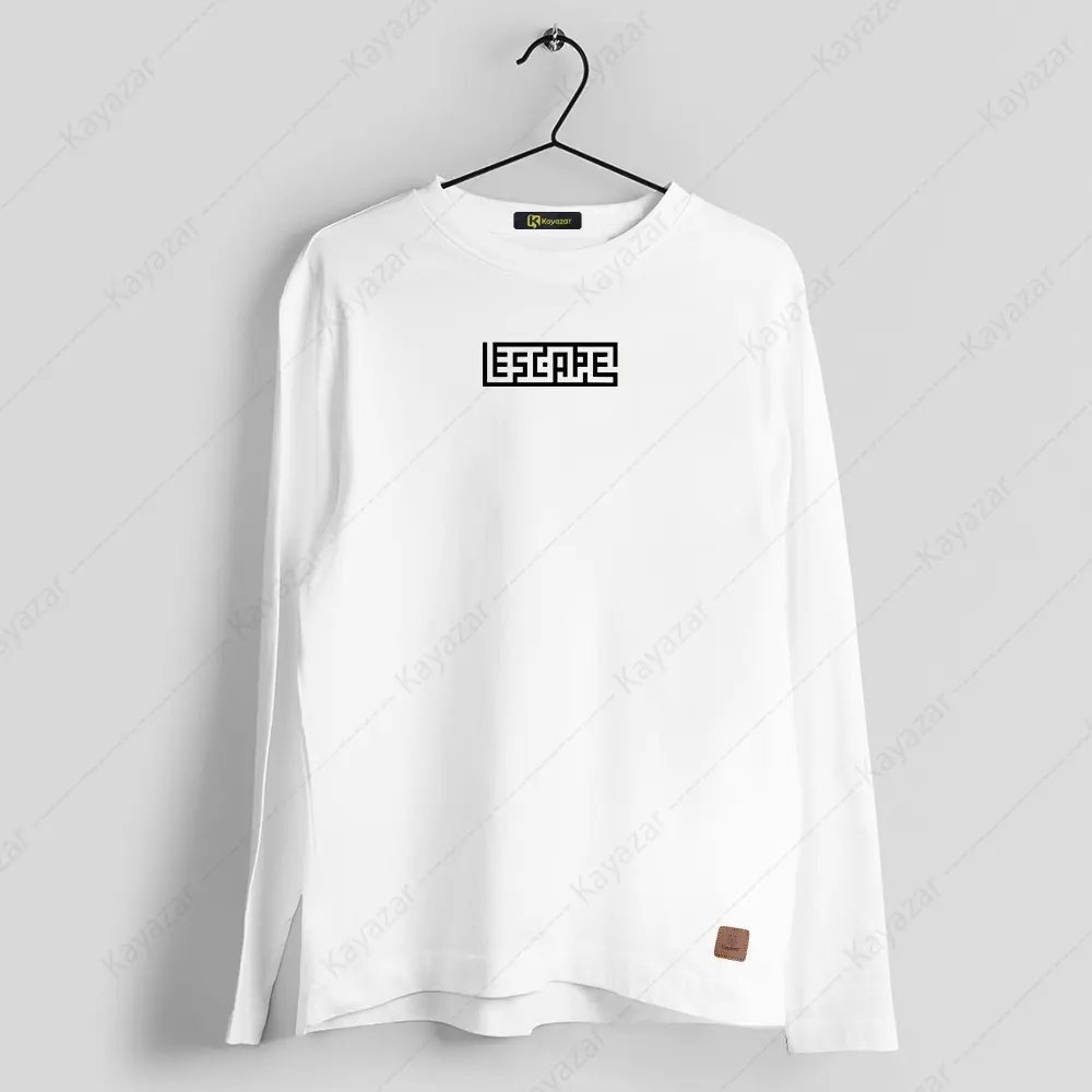Round Neck Full Sleeves T-Shirt Escape Print (Permanent)