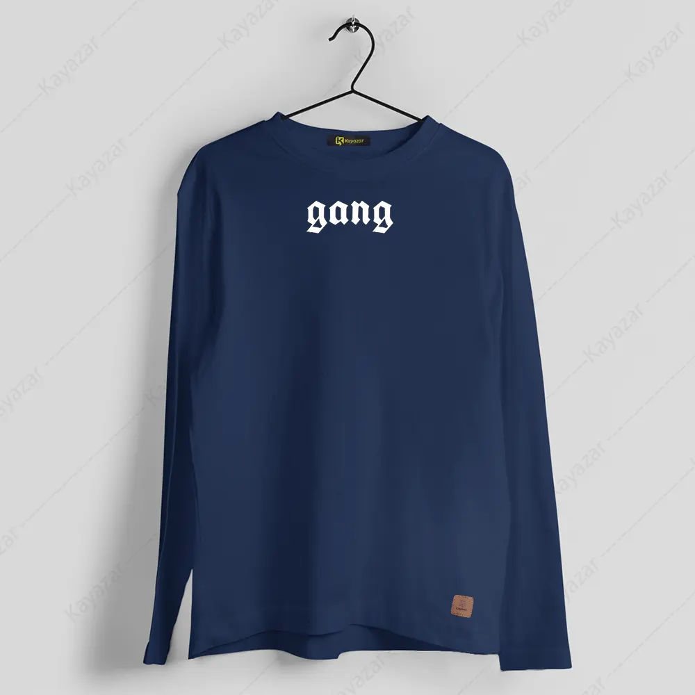 Round Neck Full Sleeves T-Shirt Gang Print (Permanent)