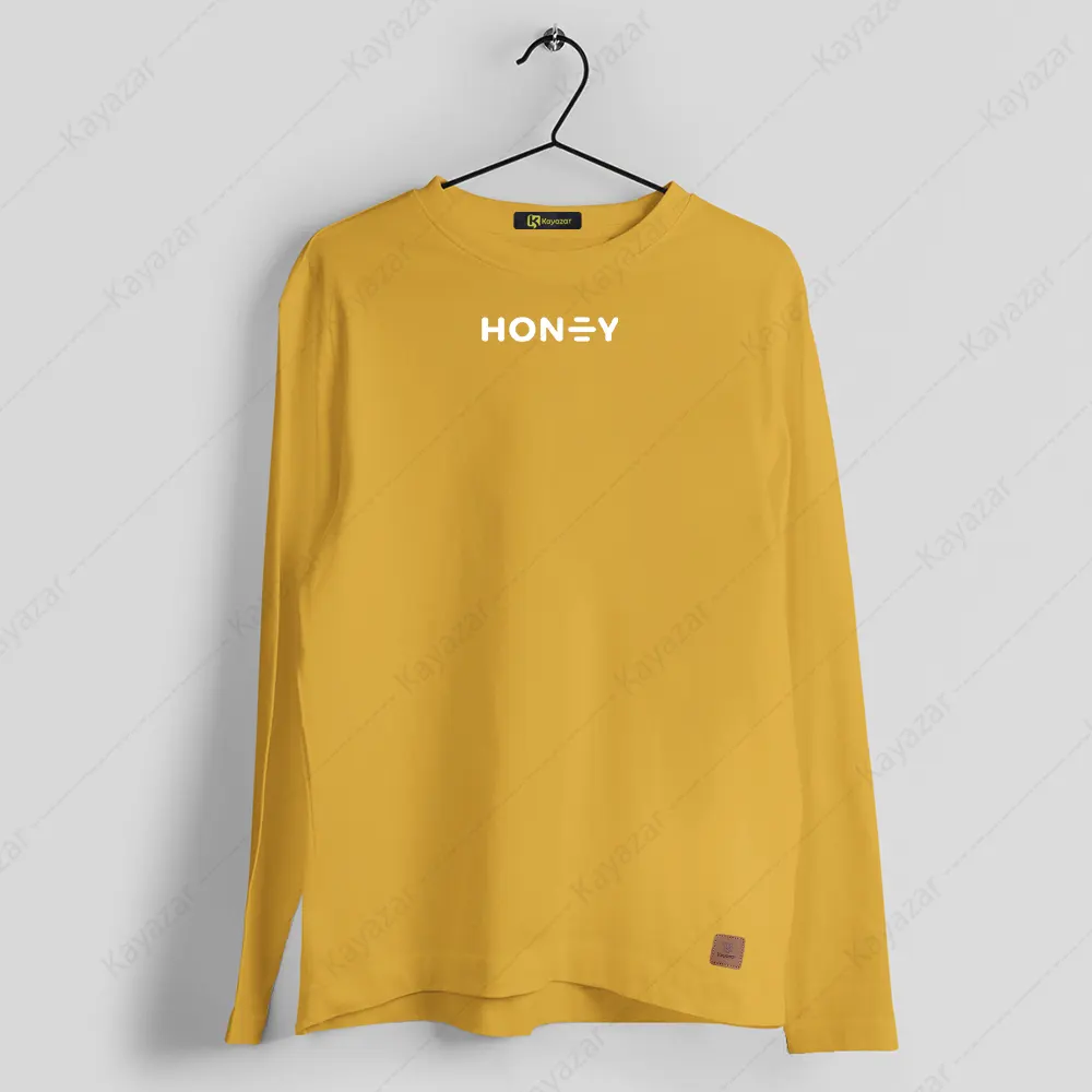 Round Neck Full Sleeves T-Shirt Honey Print (Permanent)