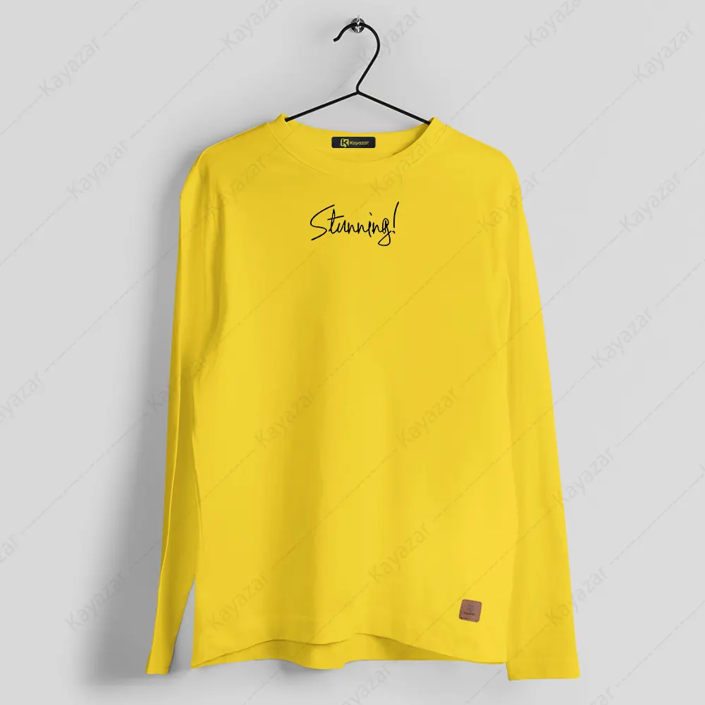 Round Neck Full Sleeves T-Shirt Stunning Print (Permanent)