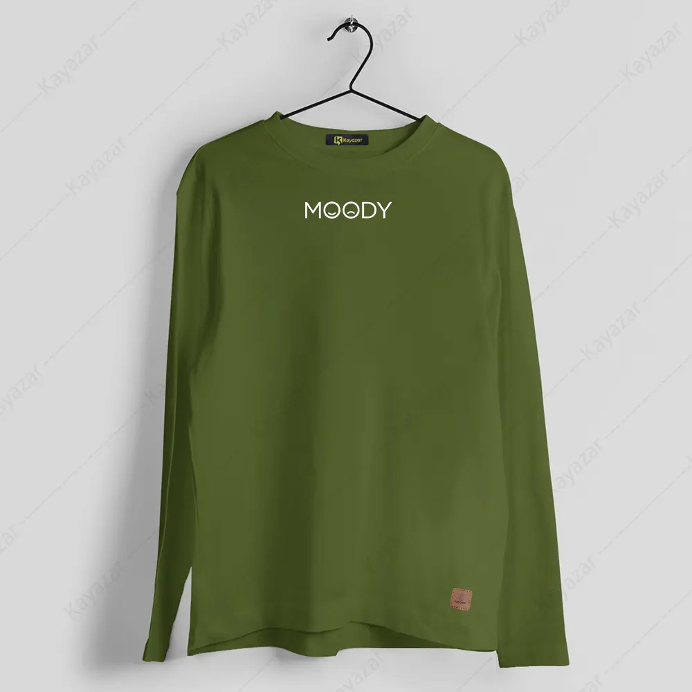 Round Neck Full Sleeves T-Shirt Moody Print (Permanent)