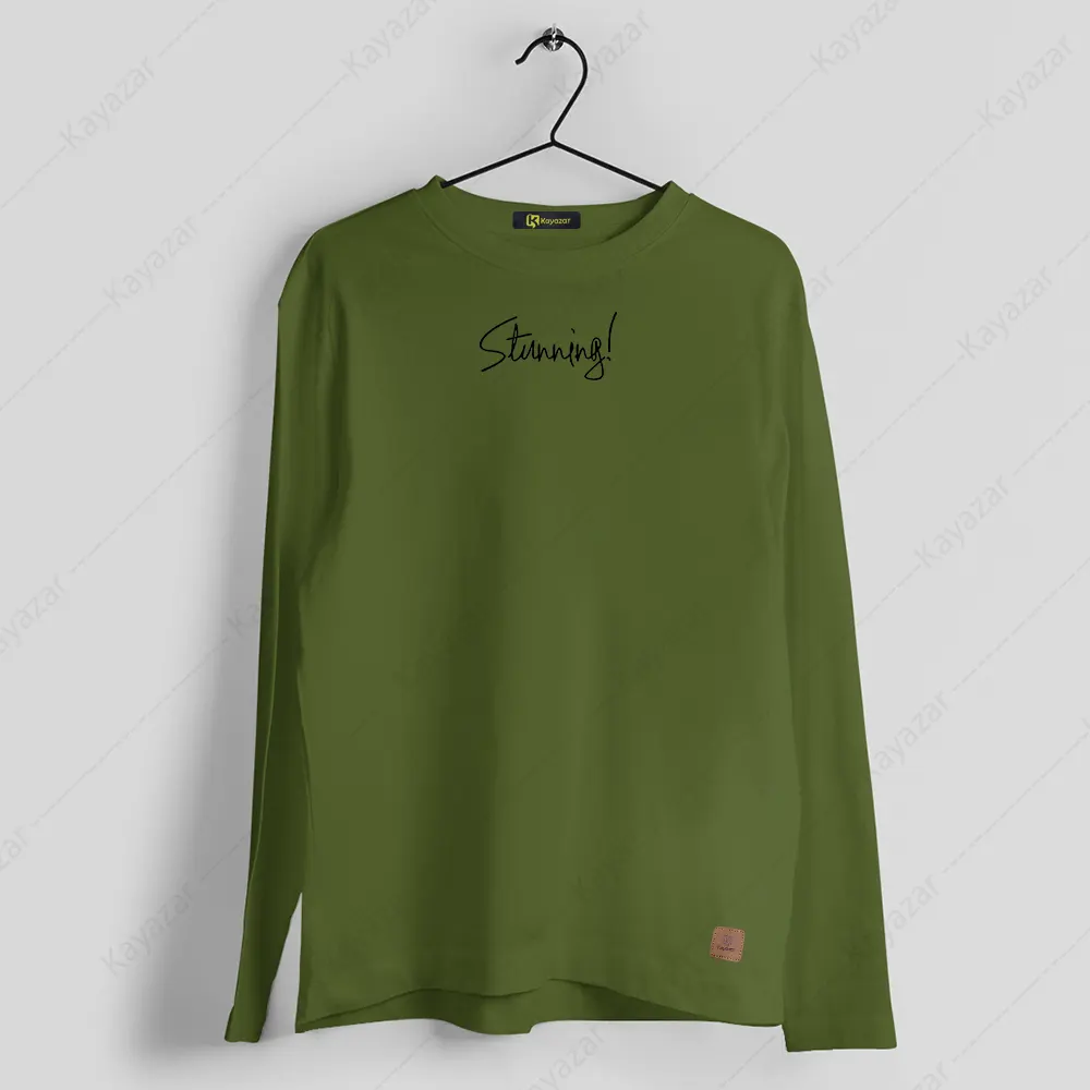 Girls Round Neck Full Sleeves T-Shirt Stunning Print (Permanent)