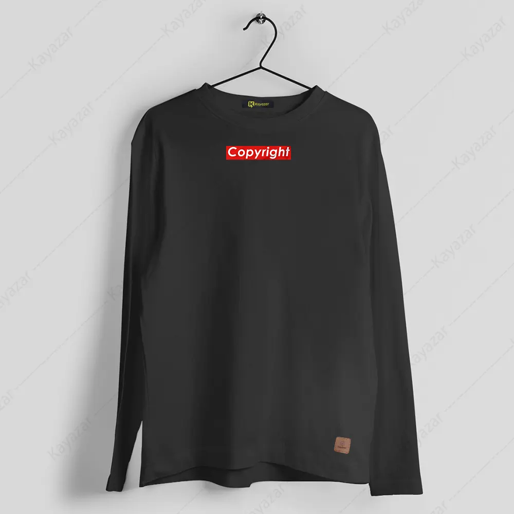 Men's Full Sleeves Round Neck T-Shirt Copyright (Permanent Print)