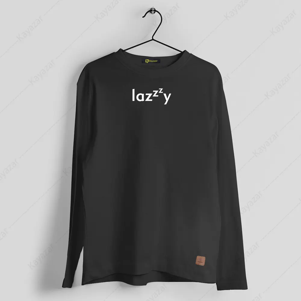 Men's Full Sleeves Round Neck T-Shirt Lazzy (Permanent Print)