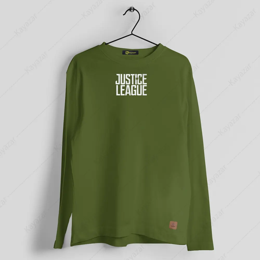 Men's Full Sleeves Round Neck T-Shirt Justice-League (Permanent Print)