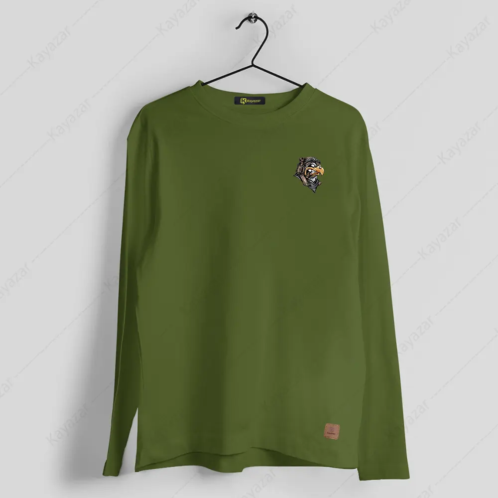 Men's Full Sleeves Round Neck T-Shirt Eagle (Permanent Print)