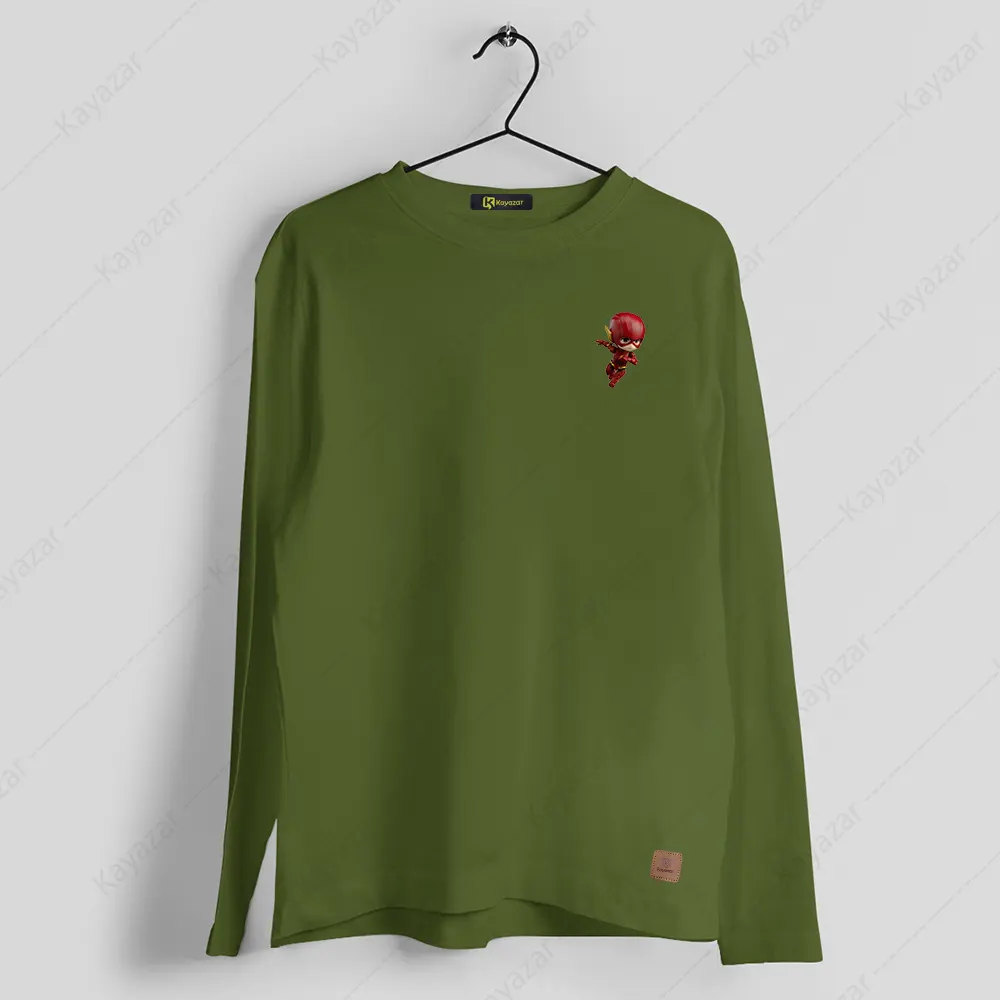 Men's Full Sleeves Round Neck T-Shirt Flash (Permanent Print)